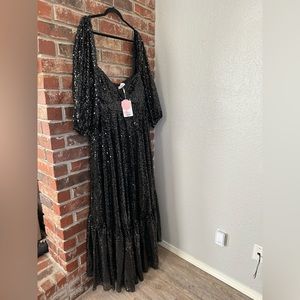 Selkie The Black Sequin Princess Gown, 4X ✨